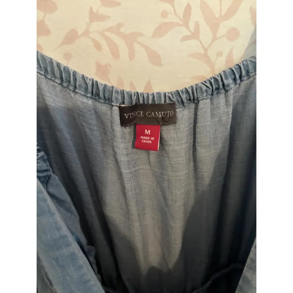 FALL SALE! NWT Vince Camuto Light Blue Chambray Jumpsuit - Picture 7 of 7